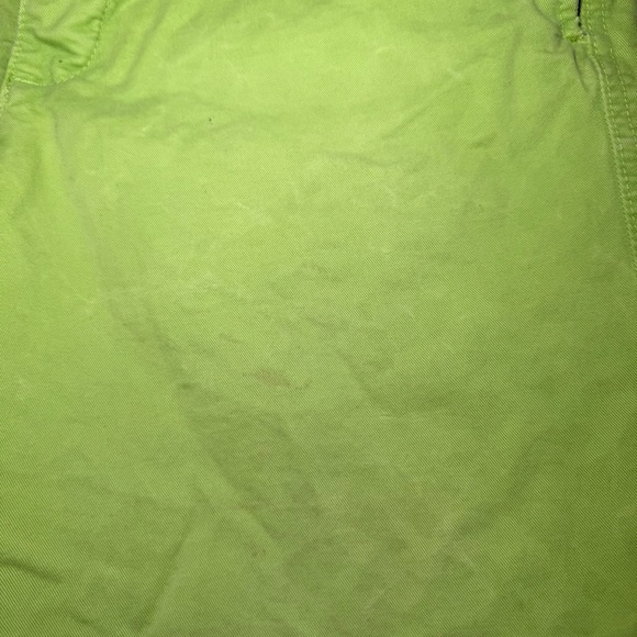 Abercrombie & Fitch Chino Button Fly Lime Green Shorts Mens 34 Distressed Y2K - Picture 2 of 10